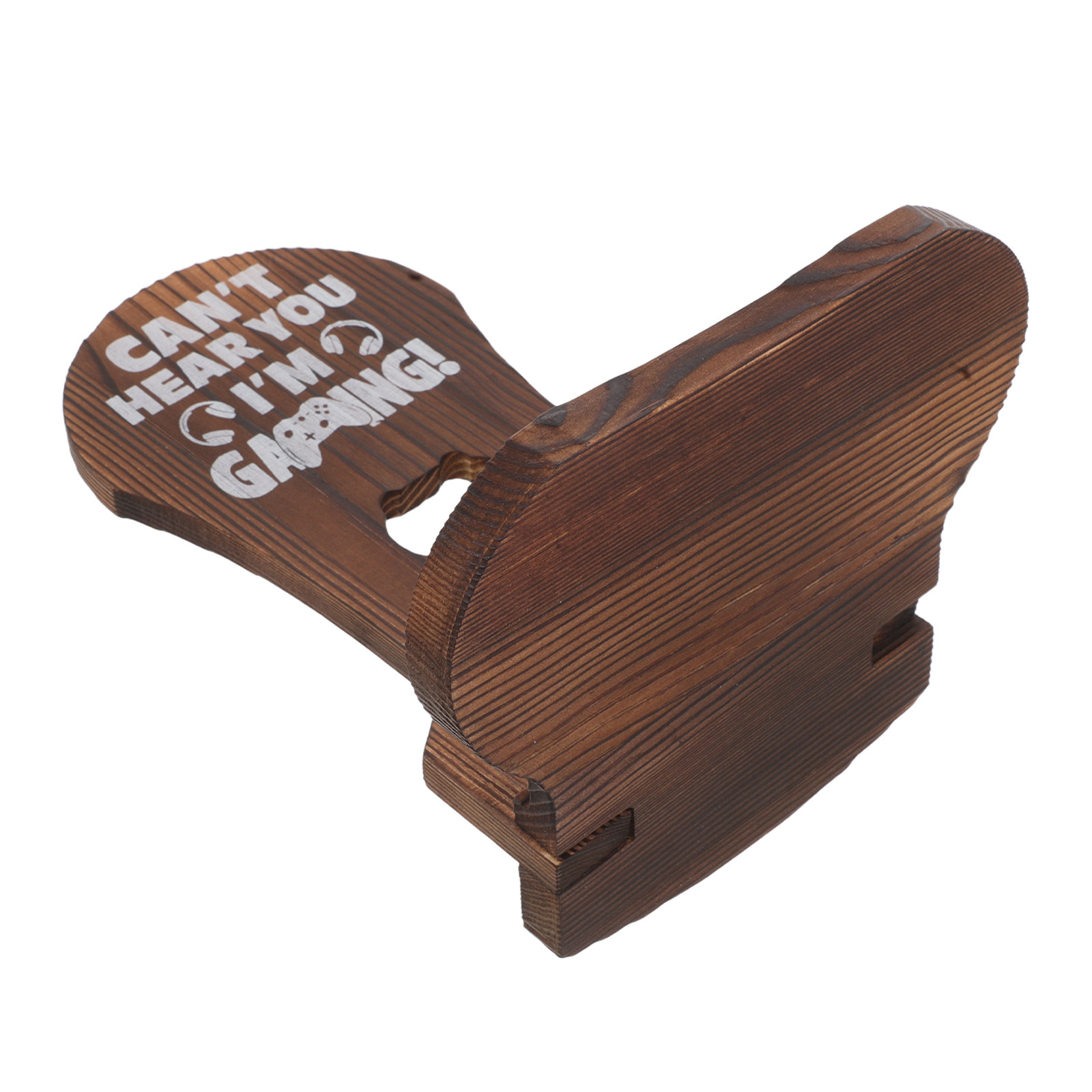 Gaming Accessories Organizer - Oyun Kulaklığı Standı, Ahşap Masaüstü Düzenleyici,