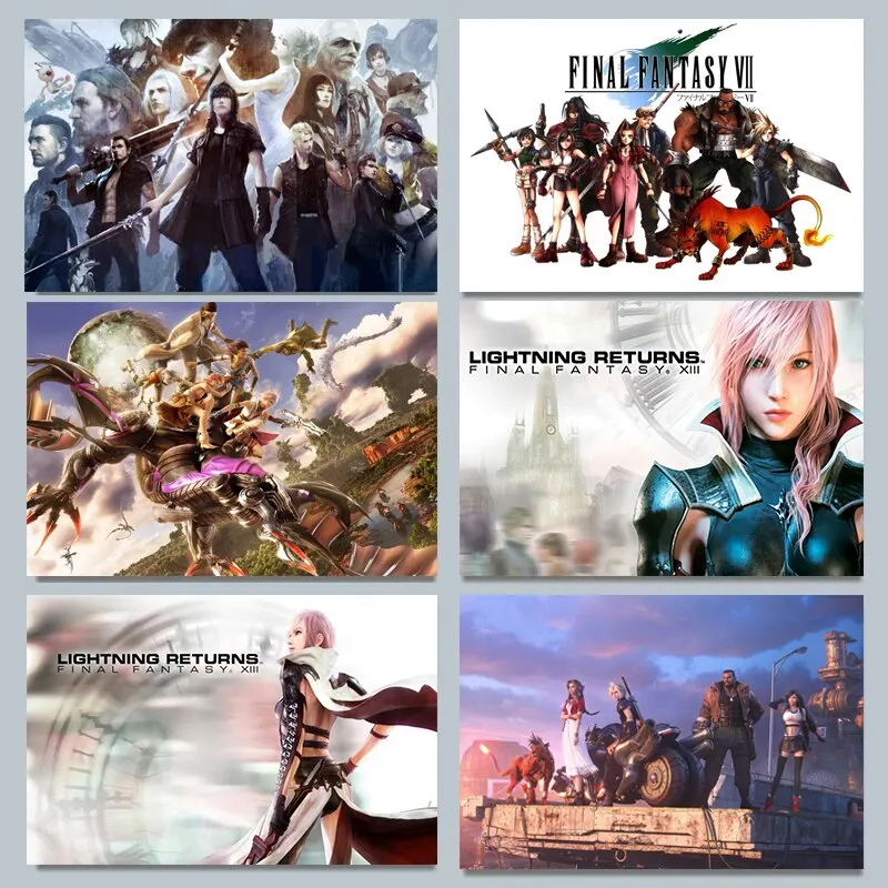 Gaming Accessories Wall - Final Fantasy VII Vaporwave Kanvas Posteri
