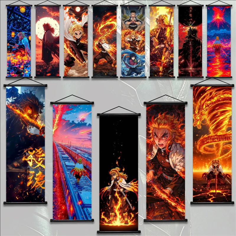 Gaming Accessories Wall - Demon Slayer Kyojuro Rengoku HD Baskılı