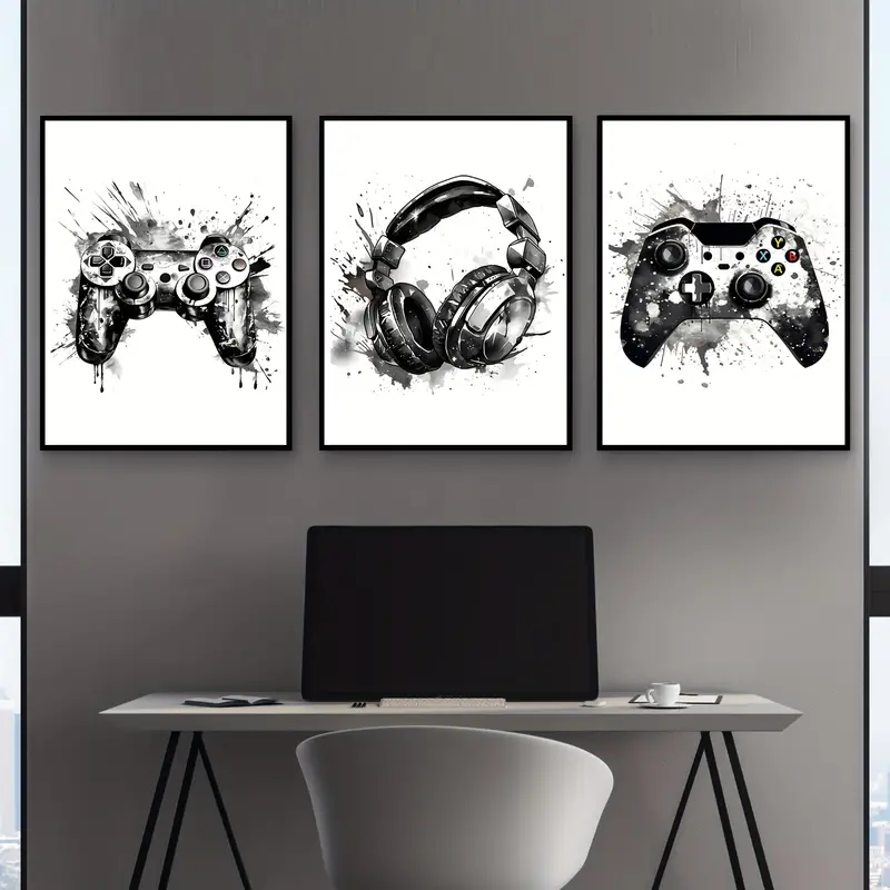 3 adet çerçevesiz kanvas tablo - Gaming Accessories Wall incelemesi ve fiyatı
