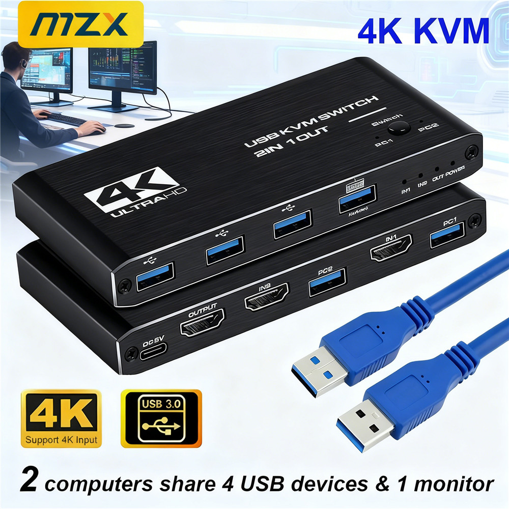 KVM Switch 4K 60Hz Switcher US - Gaming Accessories Storage incelemesi ve fiyatı